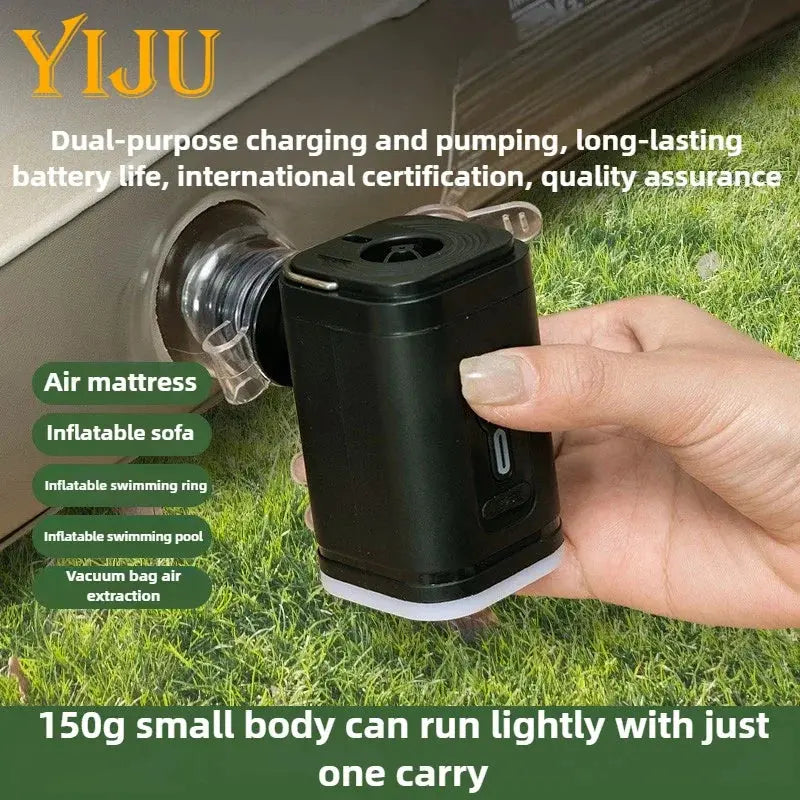 YIJU Wireless Inflation Pump Portable Outdoor Mini Air Compressor Air Cushion Bed Swim ring Multi function Air Pump upscaleclicks