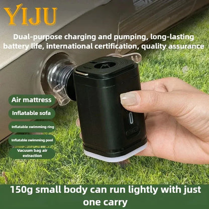 YIJU Wireless Inflation Pump Portable Outdoor Mini Air Compressor Air Cushion Bed Swim ring Multi function Air Pump upscaleclicks
