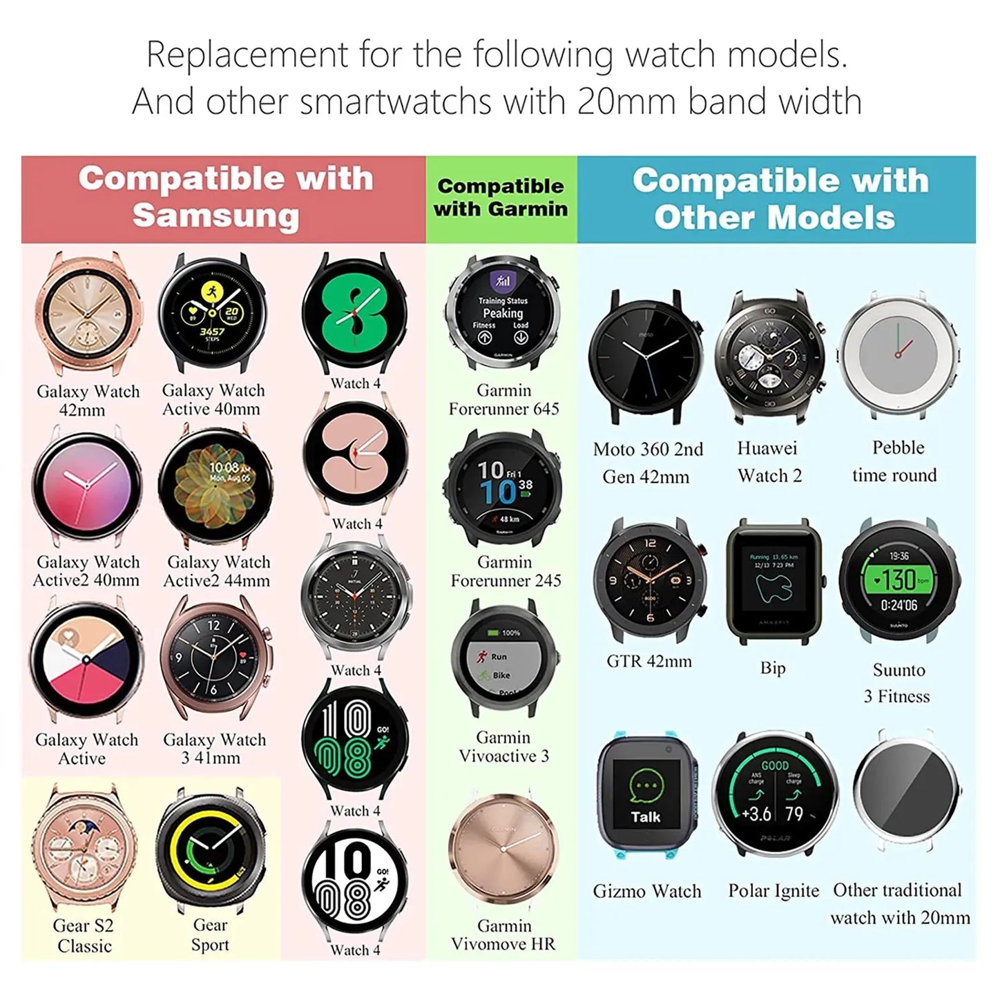 for Samsung Galaxy Watch 6/5/4 40/44mm Bands/Active 2 Watch 4 42/46mm Band Women, 20mm Handmade Fashion  Elastic Crystal Beads upscaleclicks