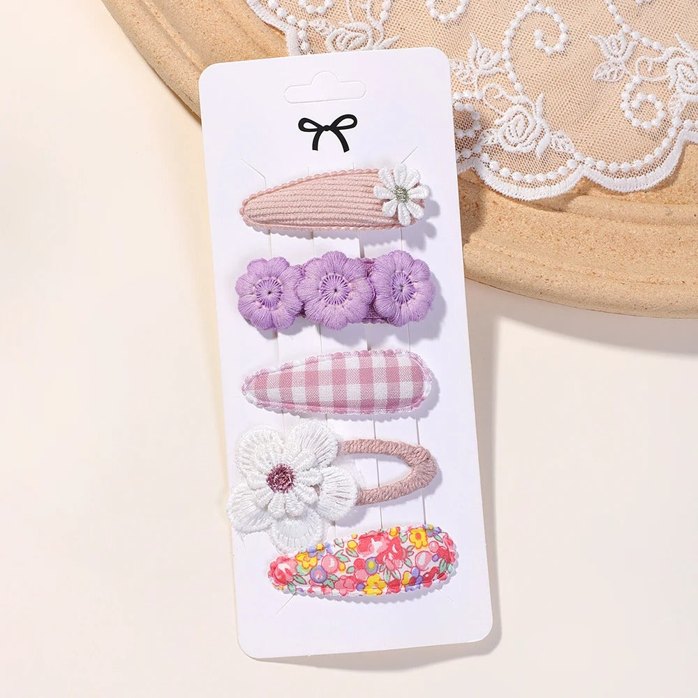 5Pcs BB Clips Set for Children Hair Accessories Sweet Hair bangs
