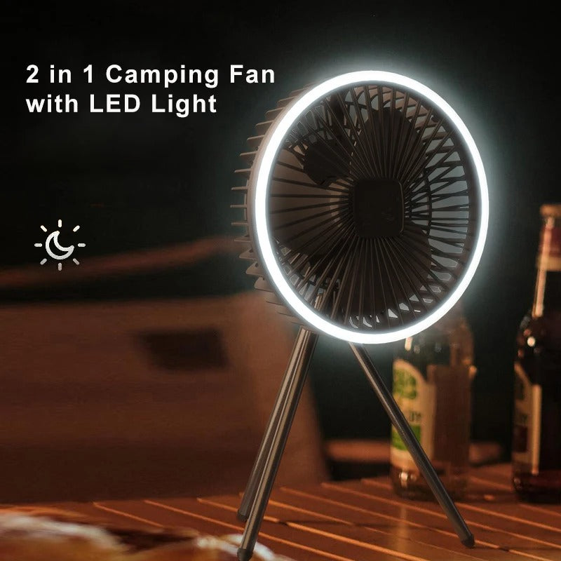 USB Rechargeable Wireless Ceiling Electric Fan With LED light For Home