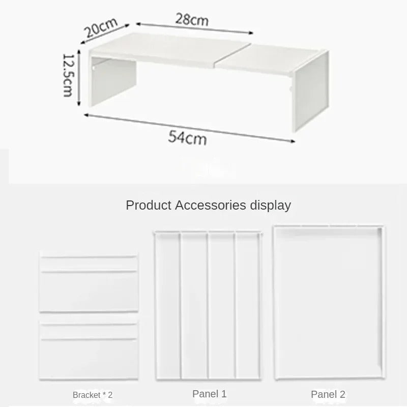 Kitchen Cupboard Organizer Retractable Cabinet Shelf Seasoning Bottle