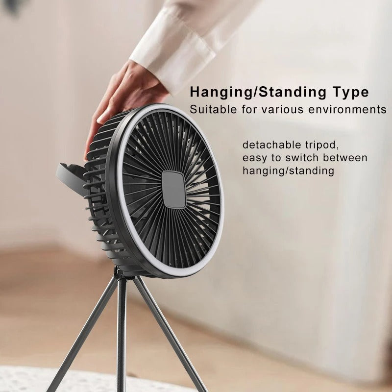 USB Rechargeable Wireless Ceiling Electric Fan With LED light For Home