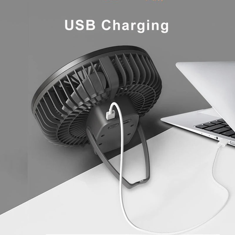 USB Rechargeable Wireless Ceiling Electric Fan With LED light For Home