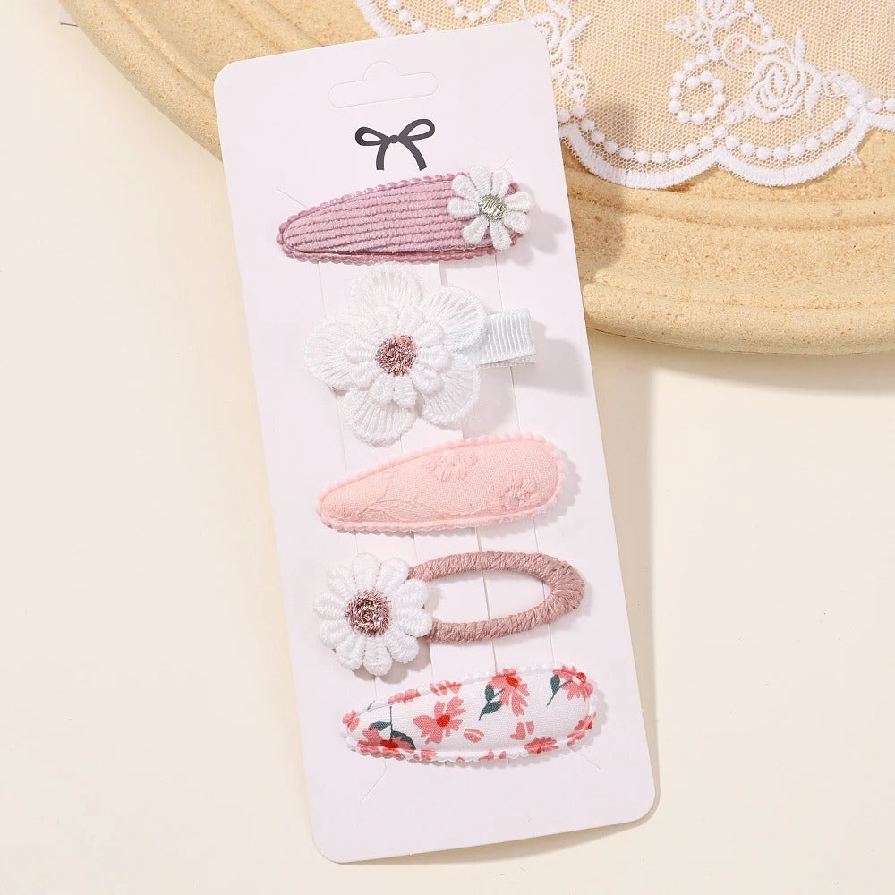 5Pcs BB Clips Set for Children Hair Accessories Sweet Hair bangs