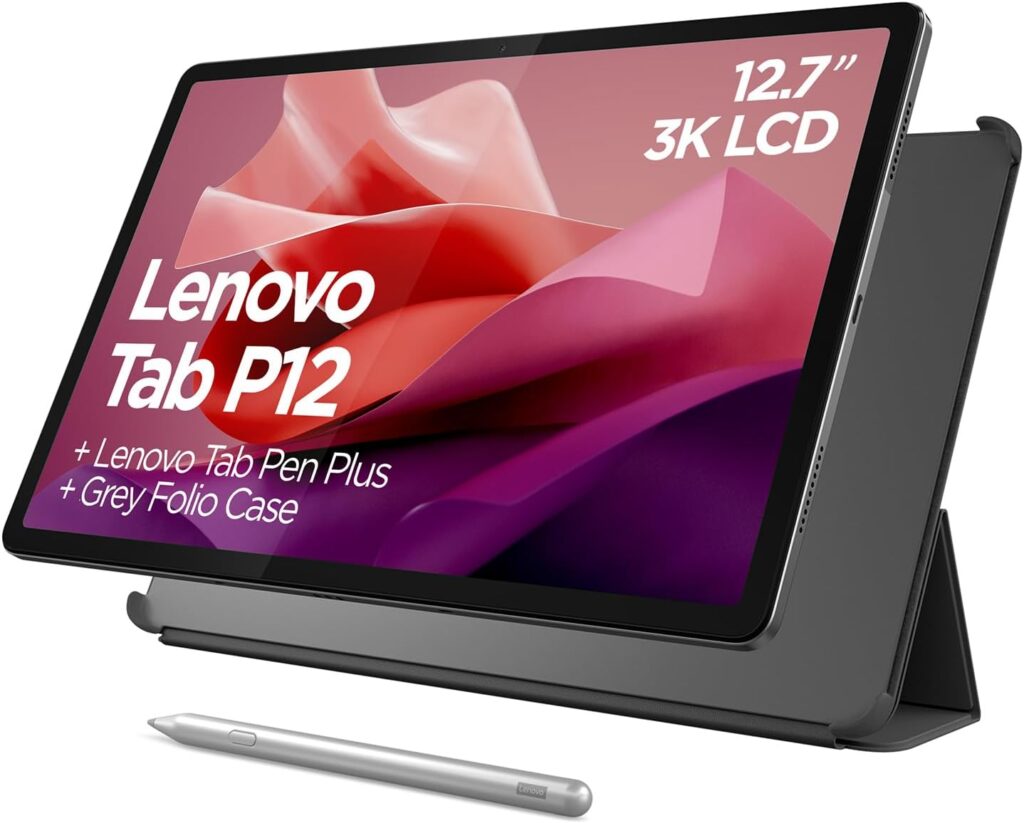 Lenovo Tab P12-2024 - Expansive Touchscreen Tablet - 12.7" 3K Display - 13MP Camera - 8GB Memory - 128GB UFS Storage - Android 13 - Dolby Atmos - Quad.