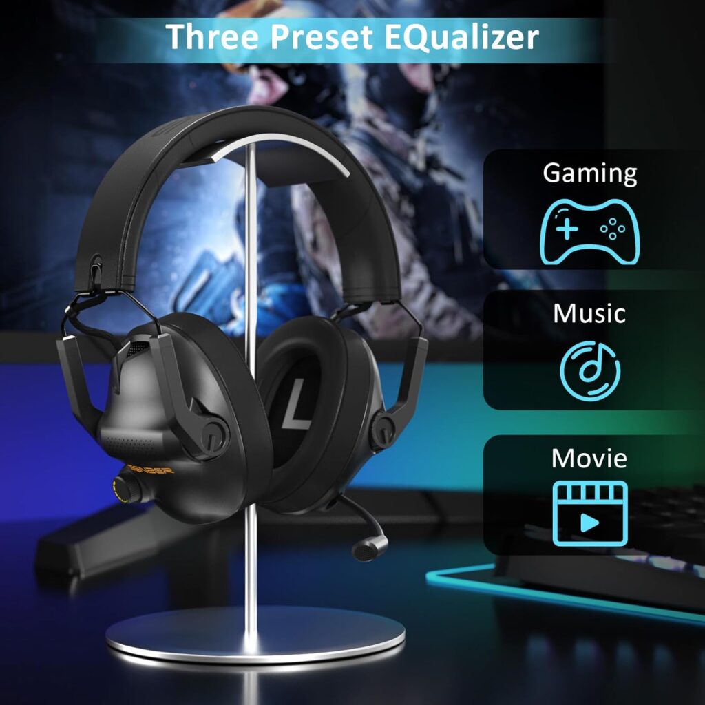 SENZER SG600 Pro Wireless Gaming Headset with Microphone - 7.1 Surround Sound, Noise Canceling Mic, 2.4GHz Wireless & Bluetooth 5.3 - Foldable Gaming Headphones for PC PS5 PS4 (Not Xbox Compatible)