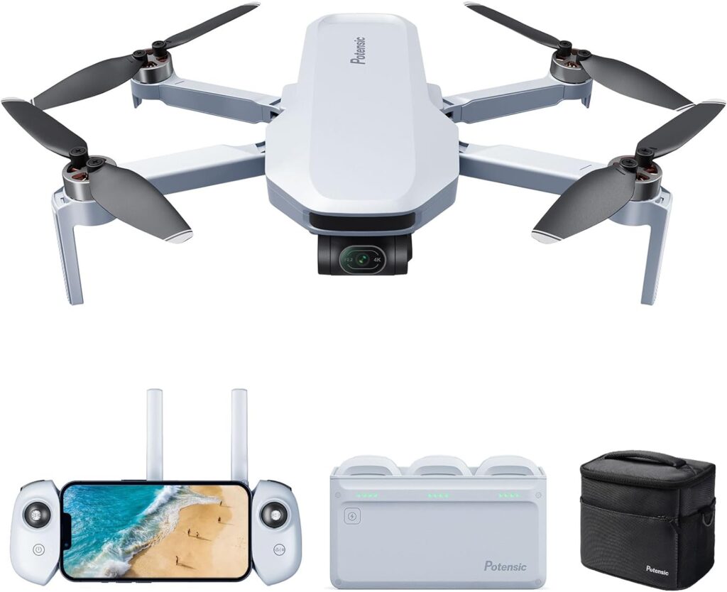 Potensic ATOM 3-Axis Gimbal 4K GPS Drone, Under 249g, 96 Mins Flight, Max 6KM Transmission, Visual Tracking, 4K/30FPS QuickShots, Lightweight for Adults and Beginners, Fly More Combo Roll over image to zoom in Potensic ATOM 3-Axis Gimbal 4K GPS Drone, Under 249g, 96 Mins Flight, Max 6KM Transmission, Visual Tracking, 4K/30FPS QuickShots, Lightweight for Adults and Beginners, Fly More Combo